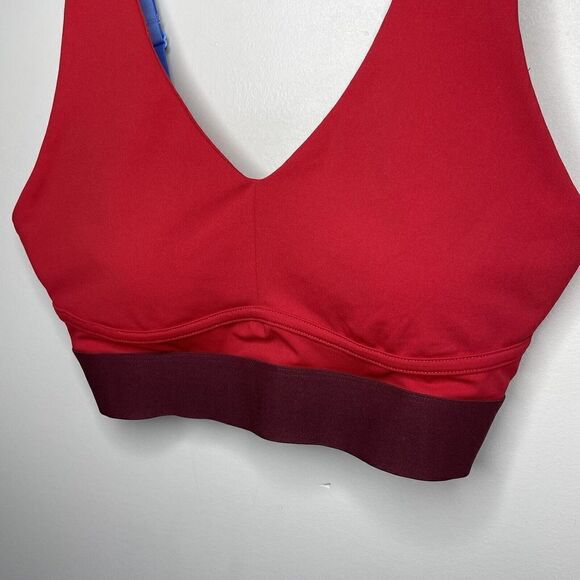 FABLETICS Womens All Day Every Day Bra II EUC Sz XL Red Contrast Straps Stretch - Picture 4 of 8